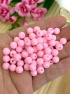 BOLA PLÁSTICA LEITOSA PARA PULSEIRAS 8 MM - ROSA09 - 20 GRAMAS