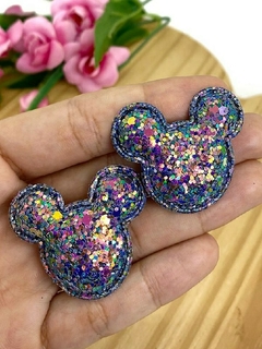APLIQUE MICKEY TECIDO FLOCADO - TCD40 - 2 UNIDADES - comprar online