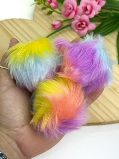 POMPOM PELO ALTO COLORIDO 70MM - PPM14 - UNIDADE - comprar online