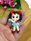 APLIQUE BISCUIT MENINA GALINHA PINTADINHA - BSC392 - UNIDADE