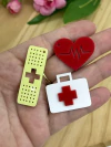 KIT APLIQUE ACRÍLICO ENFERMAGEM SAÚDE - ACR171 - 3 UNIDADES