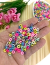 ENTREMEIO PARA PULSEIRAS DISQUINHO COLORIDO 6 MM PVC - 20 GRAMAS