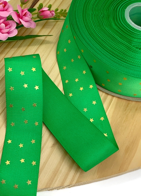 FITA YAMA VERDE COM ESTRELA - FITA26 - 3 METROS