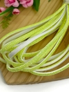 MEIA CANA STRASS 7MM AMARELO NEON - (50CM)