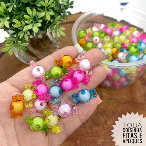 BALINHA ACRÍLICA ENTREMEIO PARA PULSEIRAS - CLR93 - 10 UNIDADES