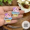 APLIQUE ACRÍLICO CUPCAKE VAZADO - UNIDADE