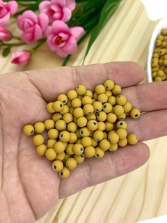 BOLA EMBORRACHADA PARA PULSEIRAS 6 MM - 20 GRAMAS MOSTARDA