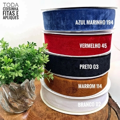 FITA VELUDO 40 MM IMPORTADA - FITA59 - 2 METROS