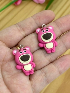 PINGENTE PARA PULSEIRA URSINHO ROSA - PGT134 - 2 UNIDADES