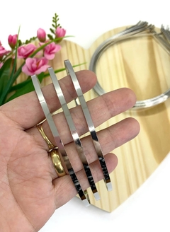 TIARA DE FERRO 4 MM - 2 UNIDADES PRATA