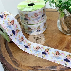 FITA GORGURÃO ESTAMPADA 38 MM BAILARINA - G 1080