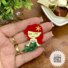 APLIQUE ACRÍLICO PRINCESA ARIEL - UNIDADE