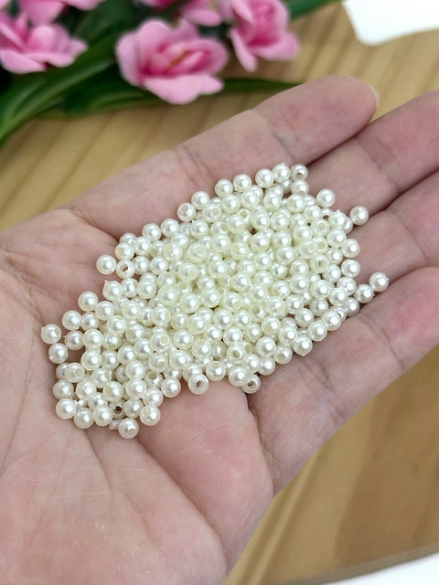 PÉROLA PARA PULSEIRAS 4MM PÉROLA - PER401 - 20 GRAMAS