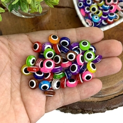 ENTREMEIO ACRÍLICO PARA PULSEIRAS OLHO GREGO 12 MM - 20 UNIDADES