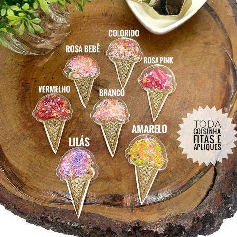 APLIQUE SORVETE TRANSPARENTE - UNIDADE