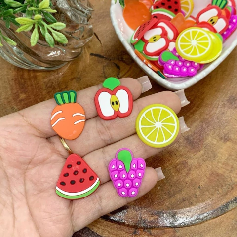 APLIQUE EMBORRACHADO FRUTINHAS - EMB153 - 2 UNIDADES