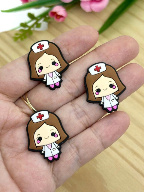 APLIQUE EMBORRACHADO ENFERMEIRA SAÚDE - EMB517 - 2 UNIDADES - comprar online