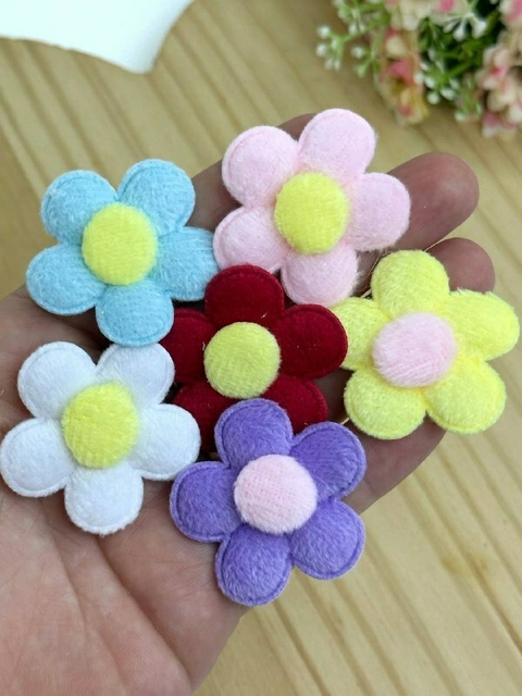 APLIQUE TECIDO FLOR - TCD155 - 2 UNIDADES