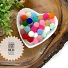 POM POM 15 MM - 50 UNIDADES COM CORES SORTIDAS