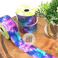 FITA GORGURÃO ESTAMPADA 38 MM TYE DYE 2 - G 1990
