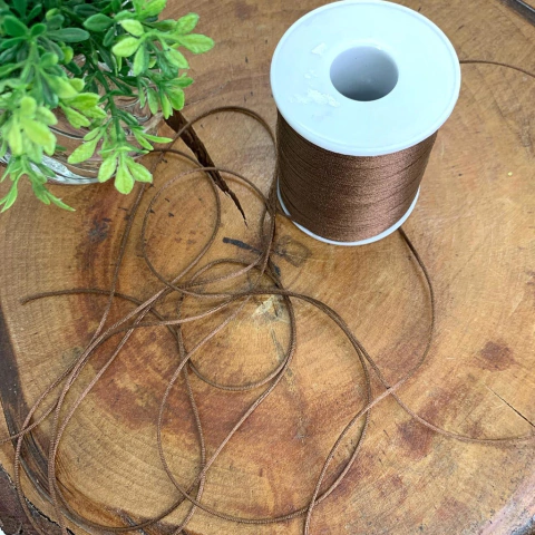 FIO RABO DE RATO MARROM - 1 MM - 10 METROS