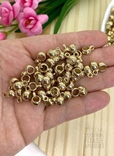 CANEQUINHA PARA PULSEIRAS DOURADO 0,5x1 CM - 10 GRAMAS