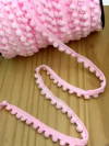FITA POM POM 10 MM - TCD122 - 2 METROS - ROSA BEBÊ