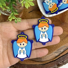 APLIQUE EMBORRACHADO ANJO AZUL - RLG30 - UNIDADE