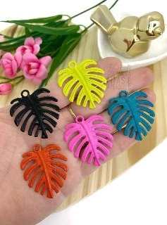 PINGENTE PARA PULSEIRAS FOLHA COSTELA DE ADÃO - 2 UNIDADES