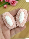 APLIQUE TECIDO ORELHA COELHO ROSA - TCD125 - 2 UNIDADES
