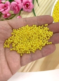 PÉROLA PARA PULSEIRAS 3 MM - 10 G AMARELO