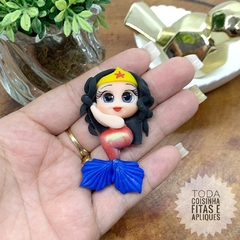 APLIQUE BISCUIT PRINCESA SEREIA MULHER MARAVILHA - UNIDADE