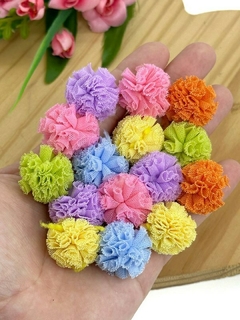POMPOM DE MALHA 2,5 CM - 10 UNIDADES