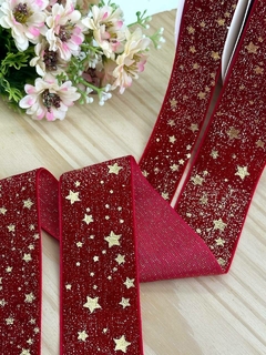 FITA VELUDO LUREX ESTRELADAS - FITA265 - METRO