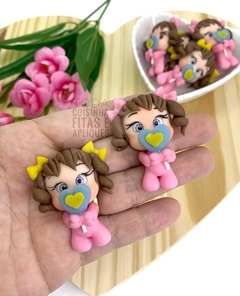 APLIQUE BISCUIT PIJAMINHA COM PIRULITO - UNIDADE