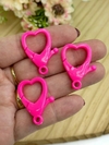FECHO LAGOSTA CORAÇÃO ROSA NEON - 2 UNIDADES - comprar online