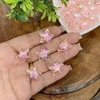 ENTREMEIO ACRÍLICO ESTRELA PARA PULSEIRAS ROSA - CLR95 - 10 UNIDADES