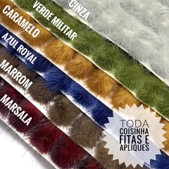 POM POM BIGODE ACHATADO COMPRIDO 7,5 CM - UNIDADE