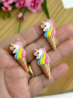 PINGENTE PARA PULSEIRA SORVETE UNICÓRNIO - PGT125 - 2 UNIDADES