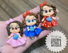 APLIQUE MENINA GALINHA PINTADINHA - UNIDADE