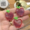 APLIQUE ACRÍLICO FRUTAS MAÇÃ - UNIDADE