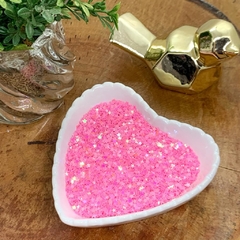 APLIQUE CONFETE MINI ESTRELA FIMO ROSA MÉDIO - 20 GRAMAS