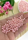 BOLA PLÁSTICA IRISADA PARA PULSEIRAS 6 MM - 20 GRAMAS ROSA BEBÊ