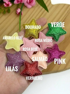 APLIQUE TECIDO ESTRELA - TCD25 - 4 UNIDADES - comprar online