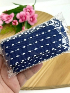 KIT FITA POESPONTO POMPOM SINIMBU AZUL - FITA214 - 4 METROS