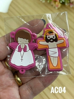 PAR RELIGIOSO - CRUZ + ANJO - loja online