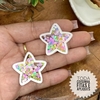 APLIQUE ACRÍLICO ESTRELA COM CORAÇÃO - UNIDADE