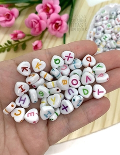 ENTREMEIO PARA PULSEIRA CORAÇÃO COM LETRINHA - LTR57 - 20 GRAMAS
