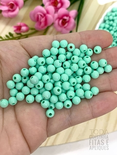 BOLA LEITOSA 8MM VERDE ÁGUA - LEI821 - 20 GRAMAS