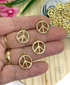 PINGENTE PARA PULSEIRAS SIMBOLO DA PAZ - PGT76 - 4 UNIDADES